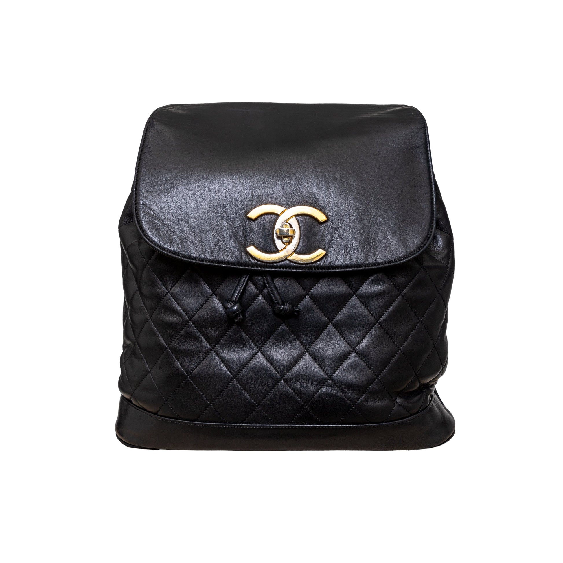 Chanel Chanel   Quilted Lambskin Drawstring Backpack