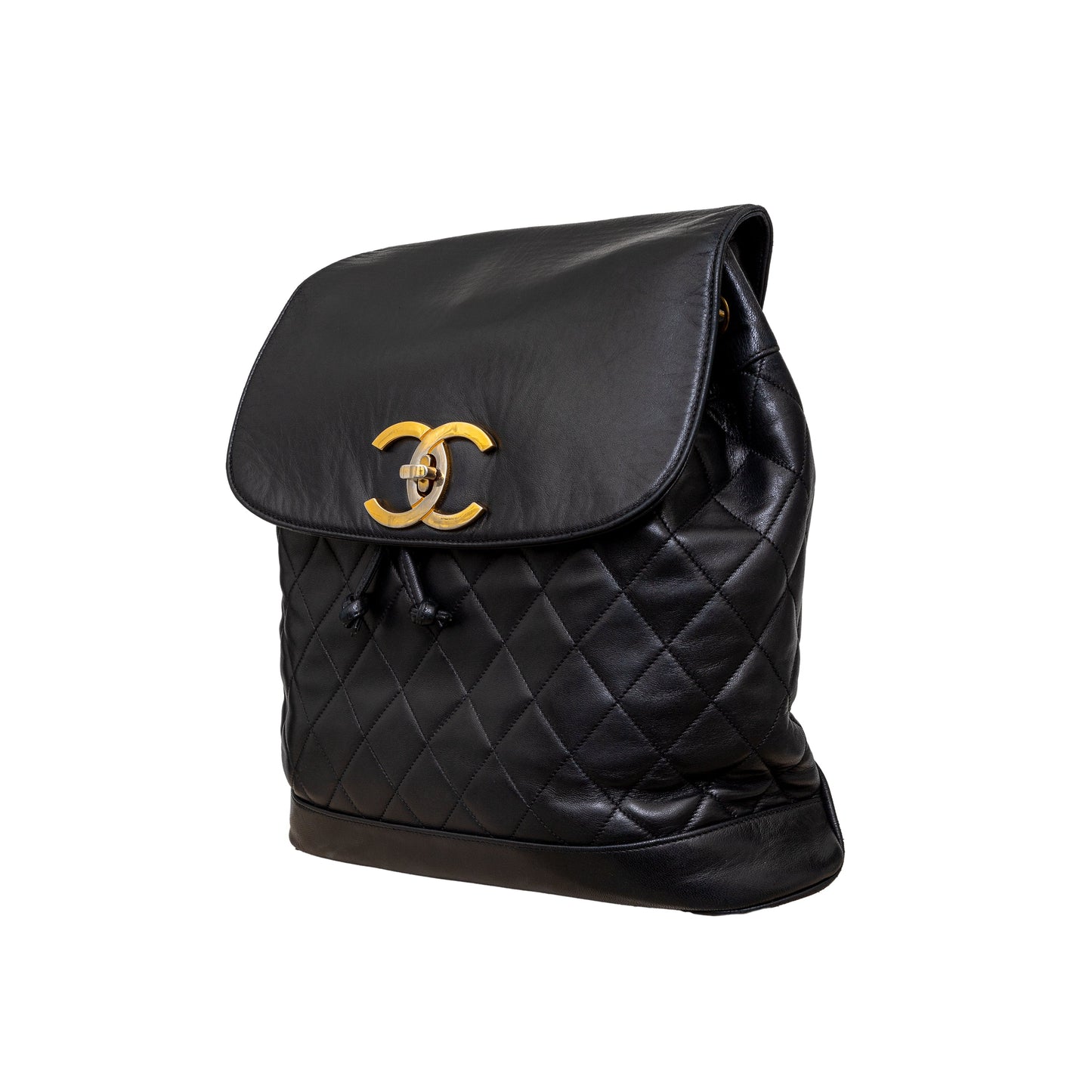 Chanel Chanel   Quilted Lambskin Drawstring Backpack