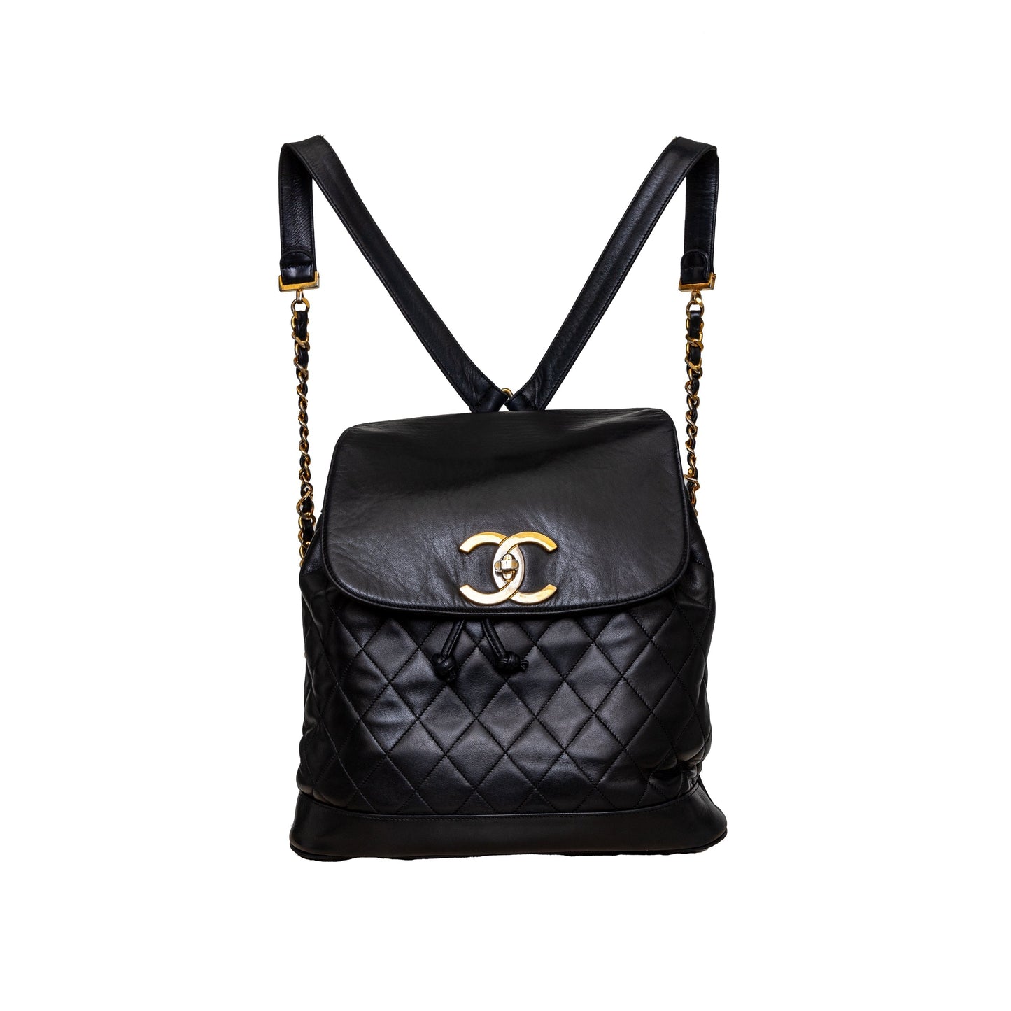 Chanel Chanel   Quilted Lambskin Drawstring Backpack