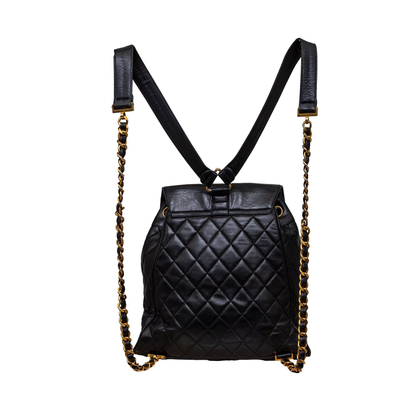 Chanel Chanel   Quilted Lambskin Drawstring Backpack