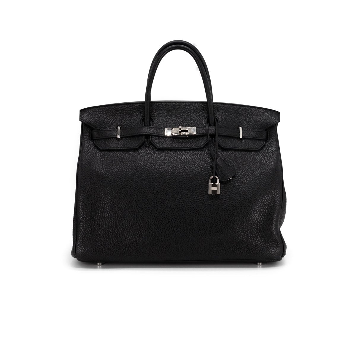 Hermes Luxury Birkin Noir Q Stamp Handbag Travel Bag
