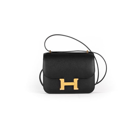 Hermes Constance Noir Stamp Handbag Mini Travel Bag