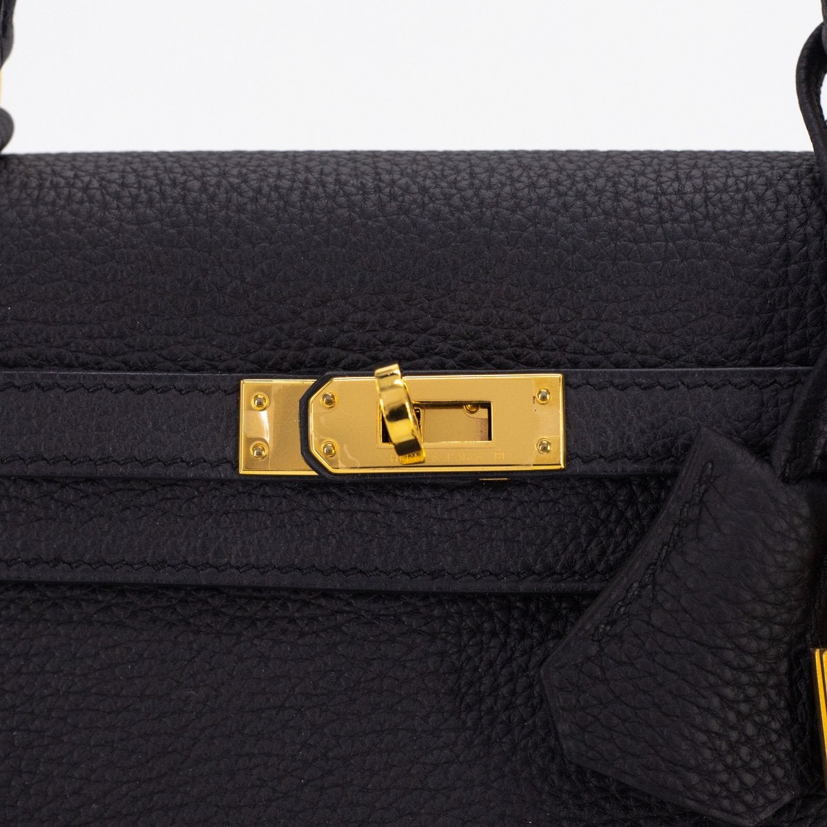 Hermes Kelly Noir Stamp Handbag Travel Bag A Stamp