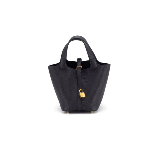 Hermes Picotin Noir Stamp Handbag Travel Bag