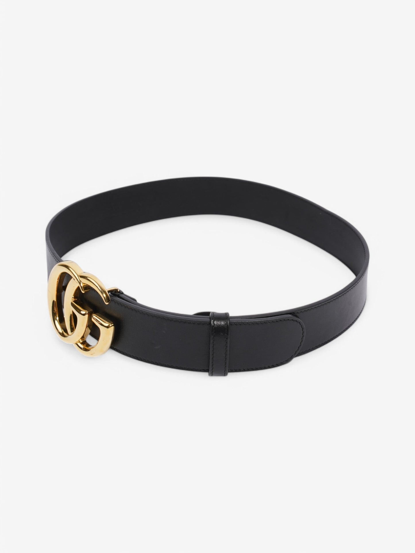 Gucci Marmont Belt Handbag Leather Black Accessory 75Cm 32