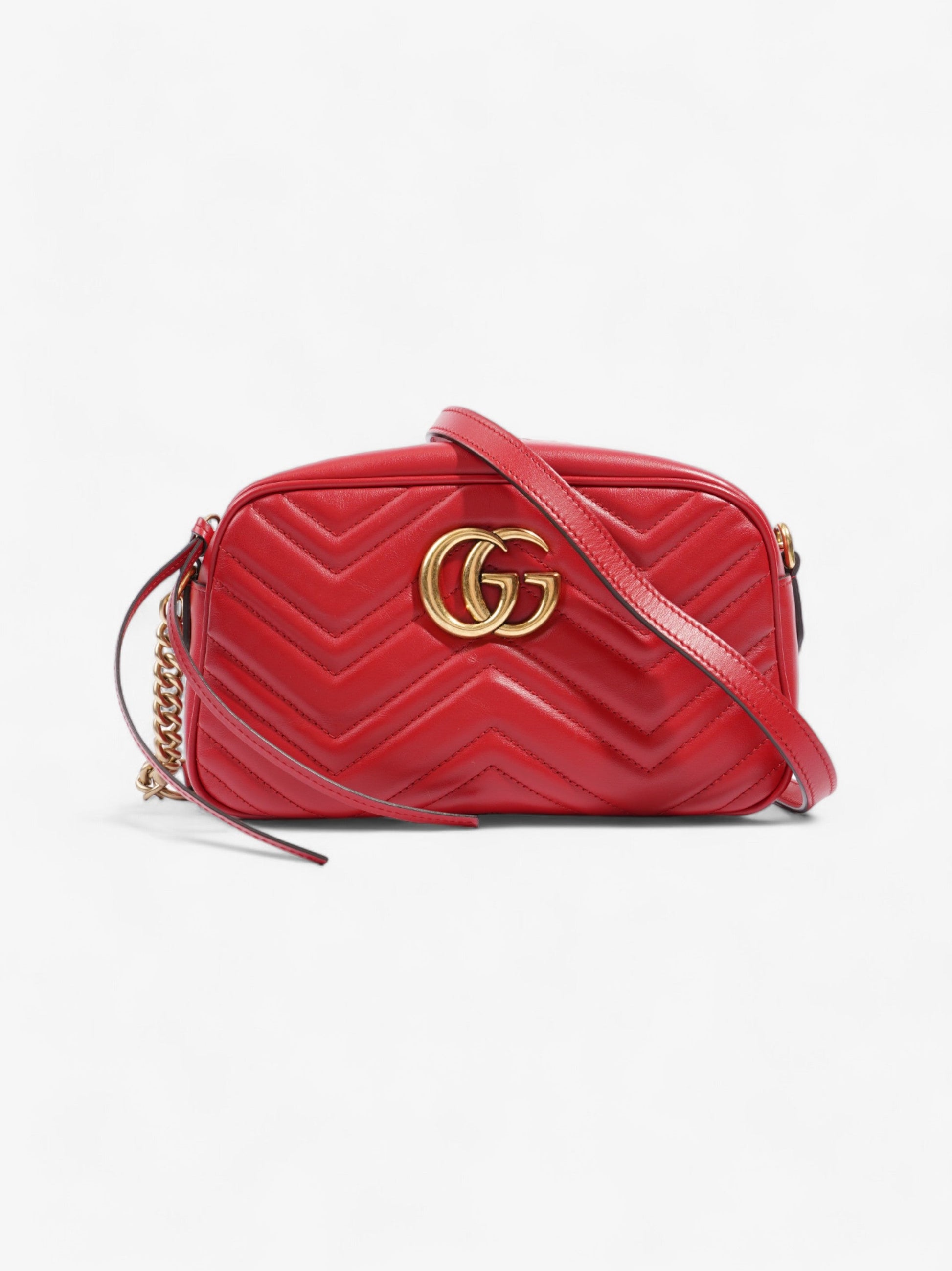 Gucci Marmont Zip Small Crossbody Bag Leather Matelasse