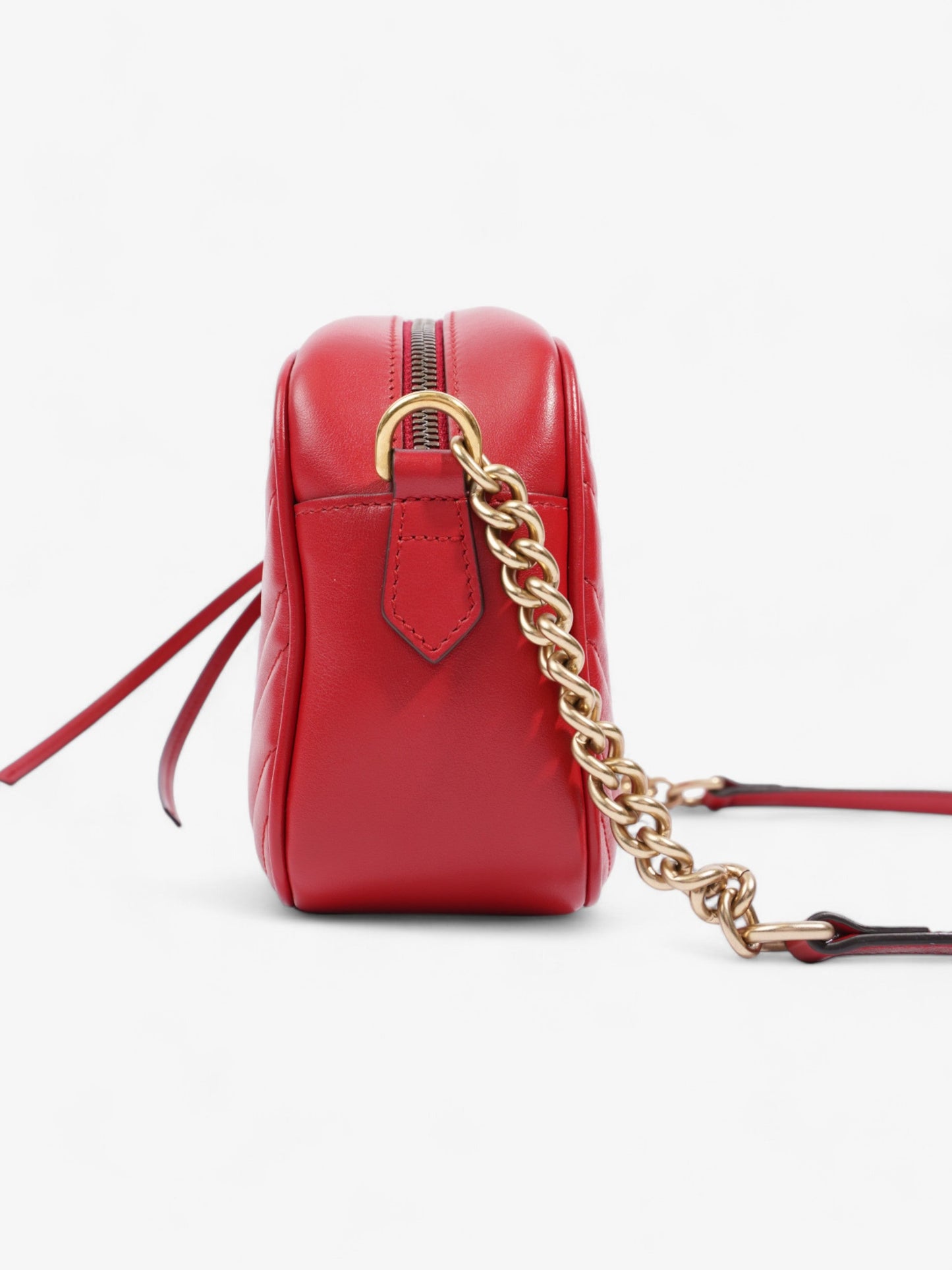 Gucci Marmont Zip Small Crossbody Bag Leather Matelasse