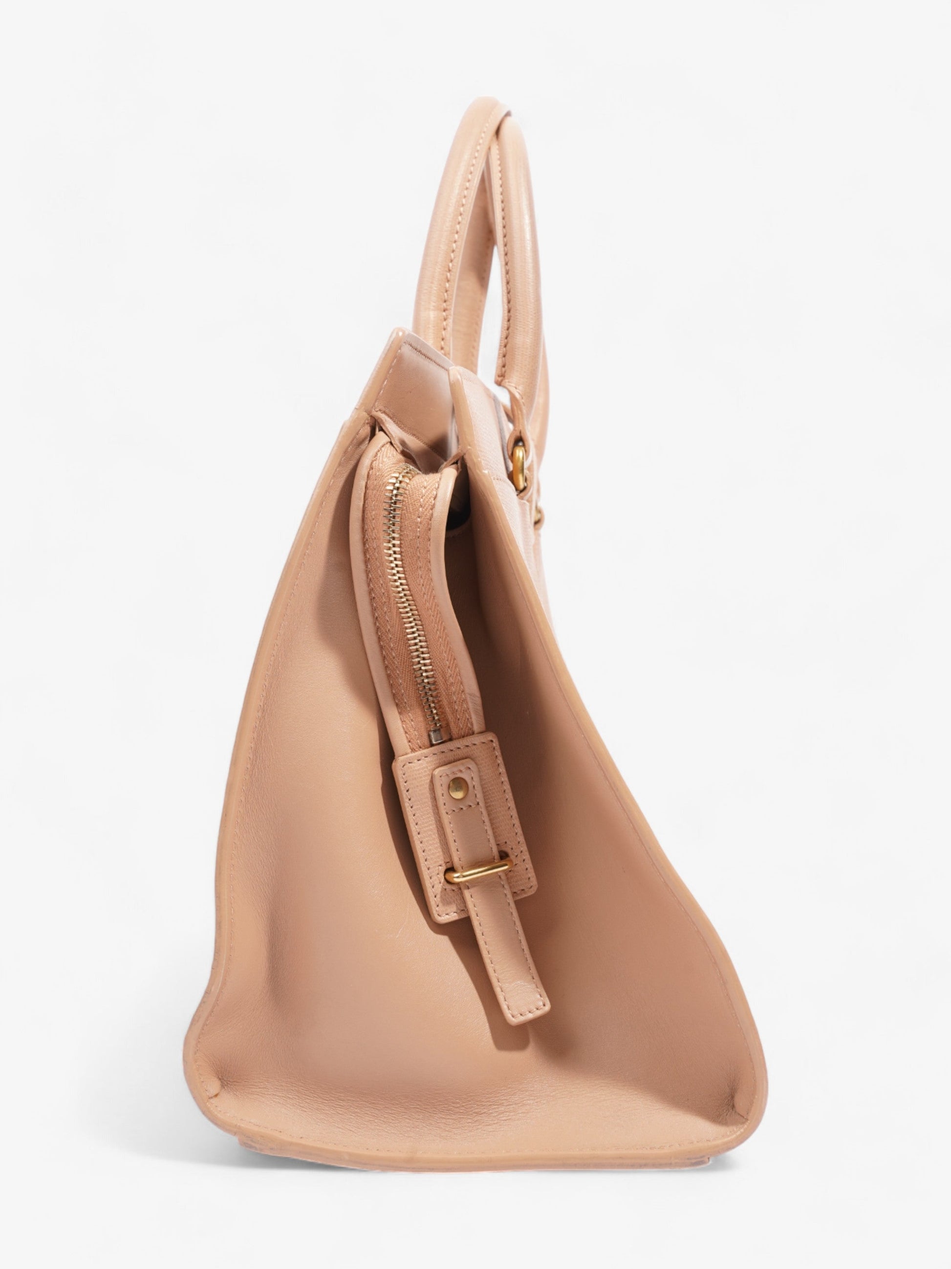 YSL Saint Laurent Cabas Chyc Dusty Tote Bag Leather Pink Medium