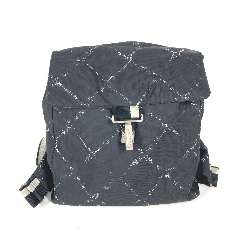 Chanel Backpack Nylon Old line Black Travel Bag