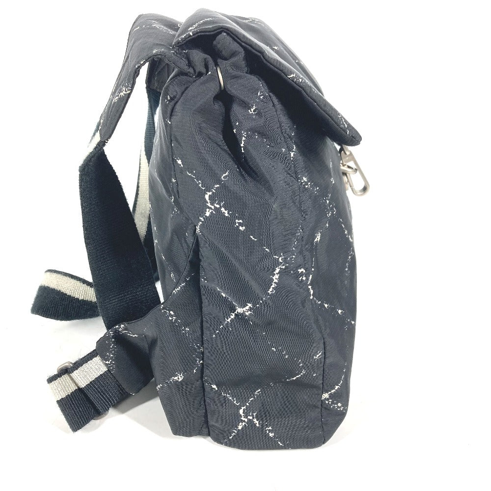 Chanel Backpack Nylon Old line Black Travel Bag