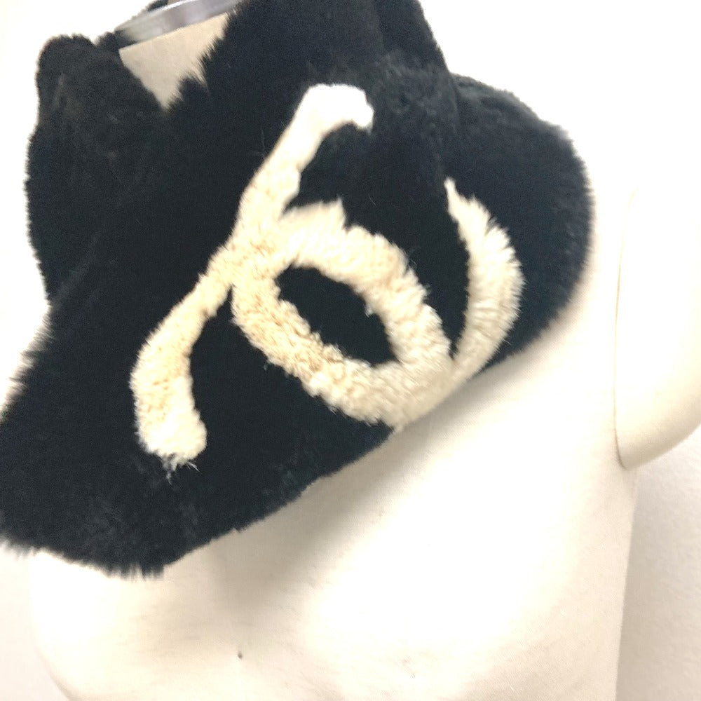 Chanel Scarf Lapin Big Coco CC COCO Black