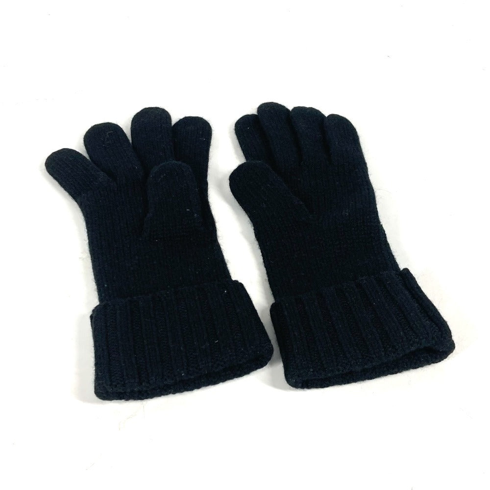 Chanel gloves cashmere NO5 logo gloves Black Handbag