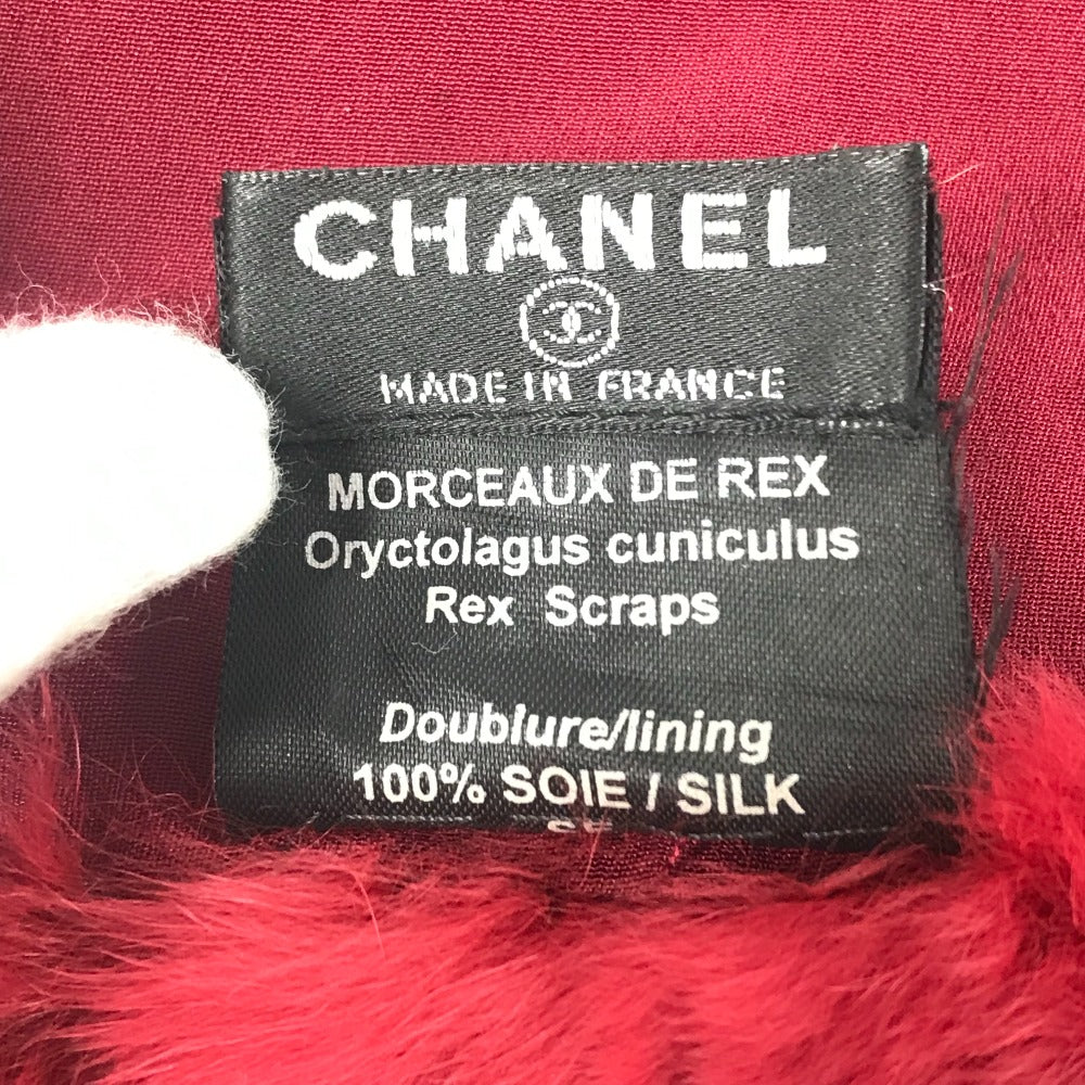 Chanel Scarf fur Red