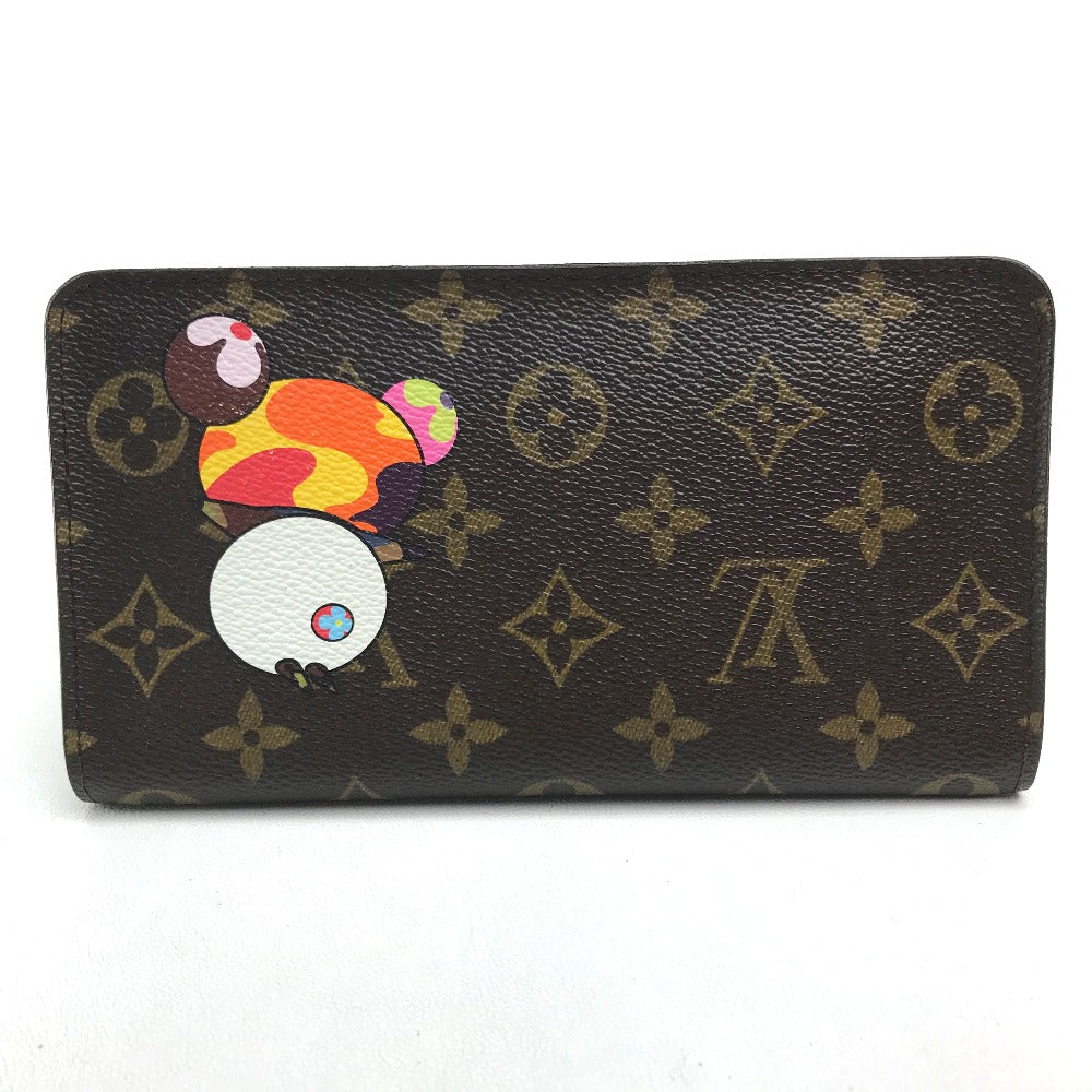 Louis Vuitton Long Purse M61729 Takashi Murakami Monogram Canvas Brown Wallet Case