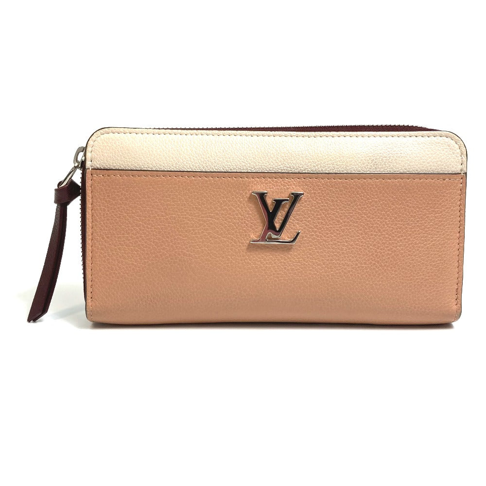 Louis Vuitton Long Purse M67540 Zippy Rock Leather Beige Orange Wallet Case