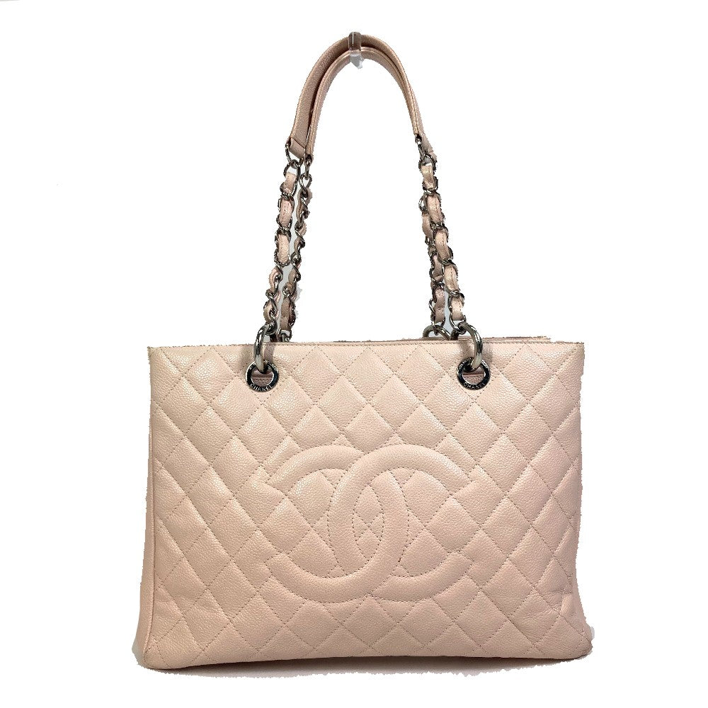 Chanel Caviar skin CC COCO Mark Matrasse Pink Tote Bag Mo 6