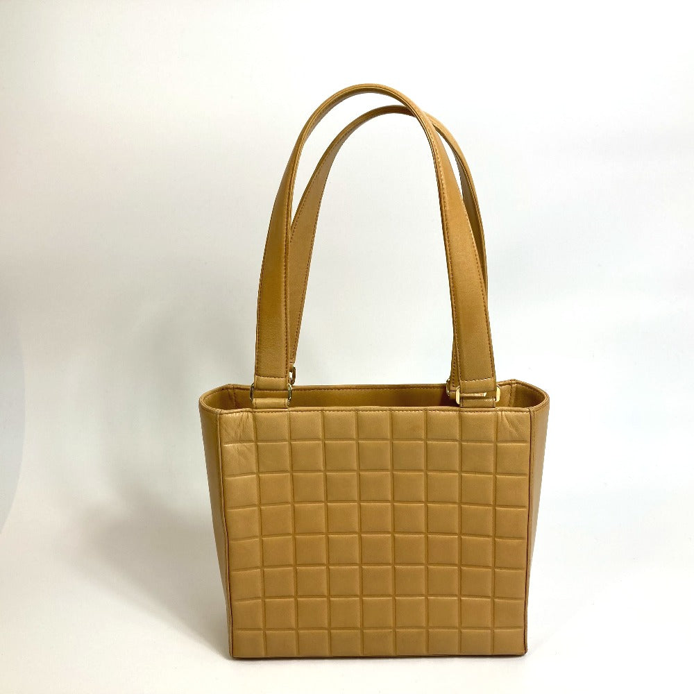 Chanel Calfskin CCCOCO Mark Chocolate bar Beige Tote Bag