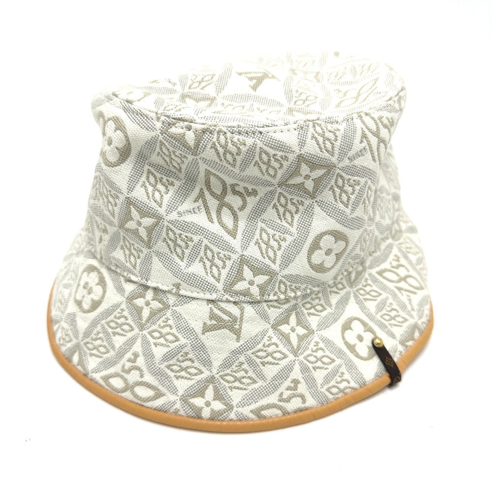 Louis Vuitton M77440 chapeau Jacquard S Monogram Cotton Beige Hat