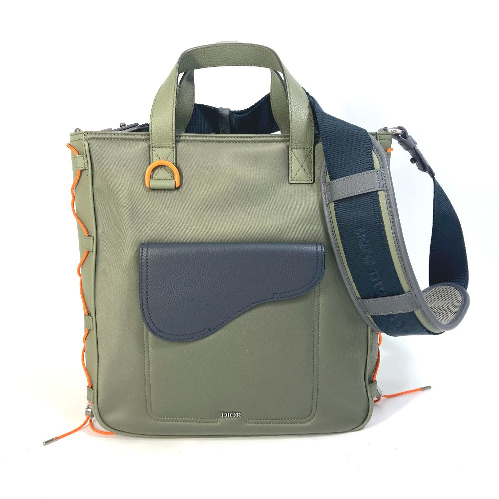 Dior Tote Bag , Khaki Sacai Sacai Collaboration Leather Nylon