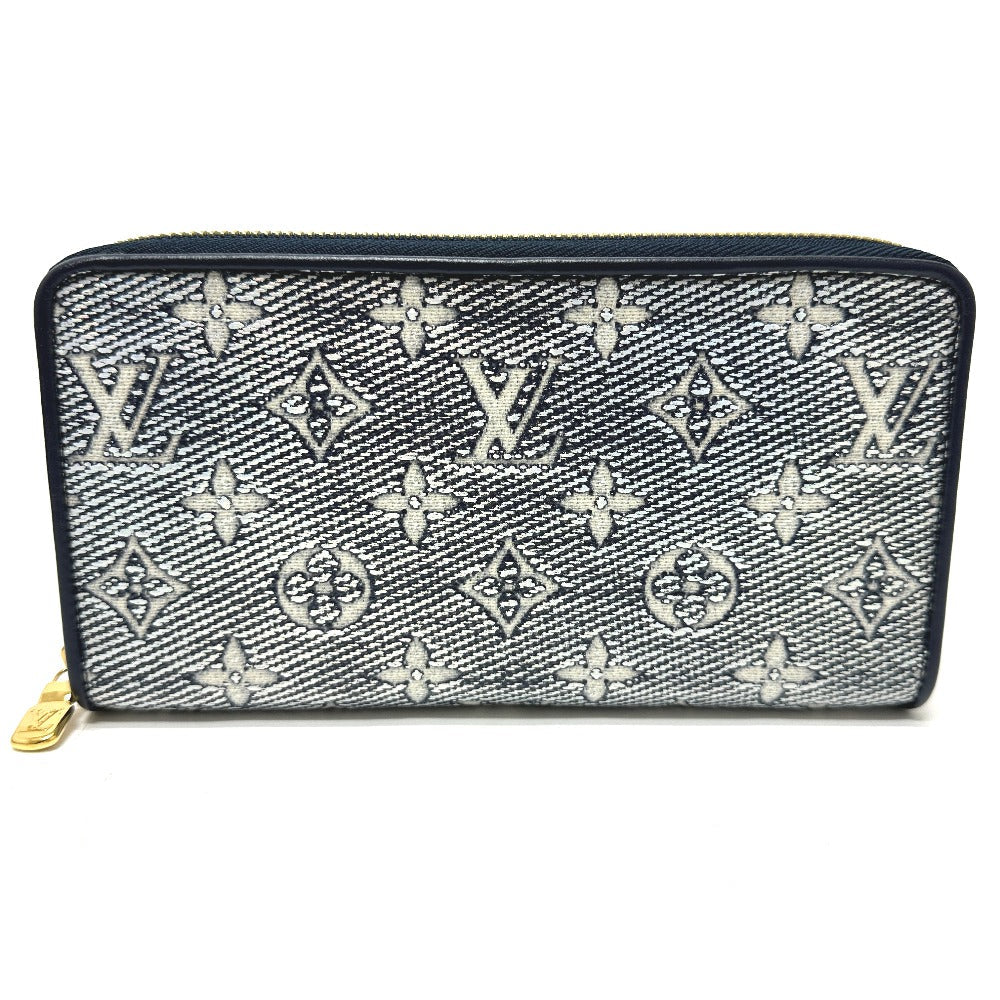 Louis Vuitton Long Purse M82468 Fabric Jacquard Monogram Navy Wallet Case