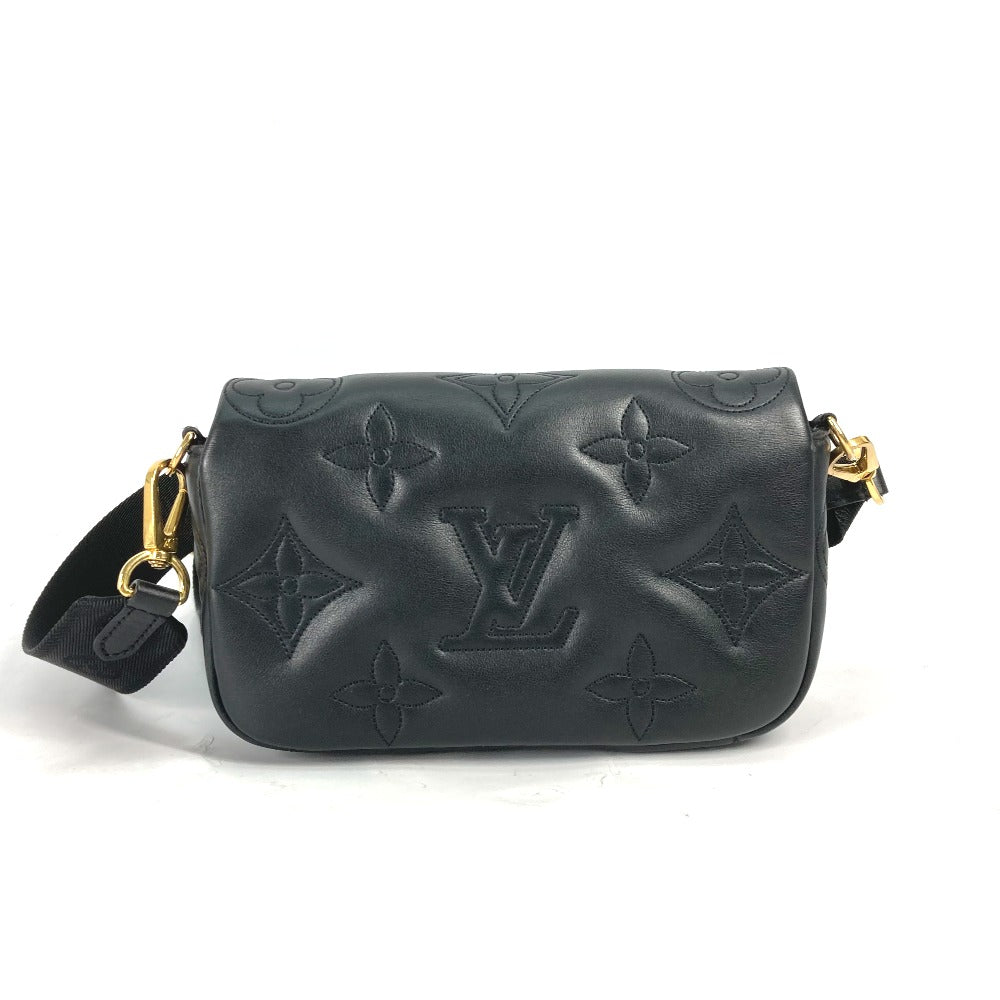 Louis Vuitton M81398 Bubblegram on strap Monogram Leather Black Wallet Case