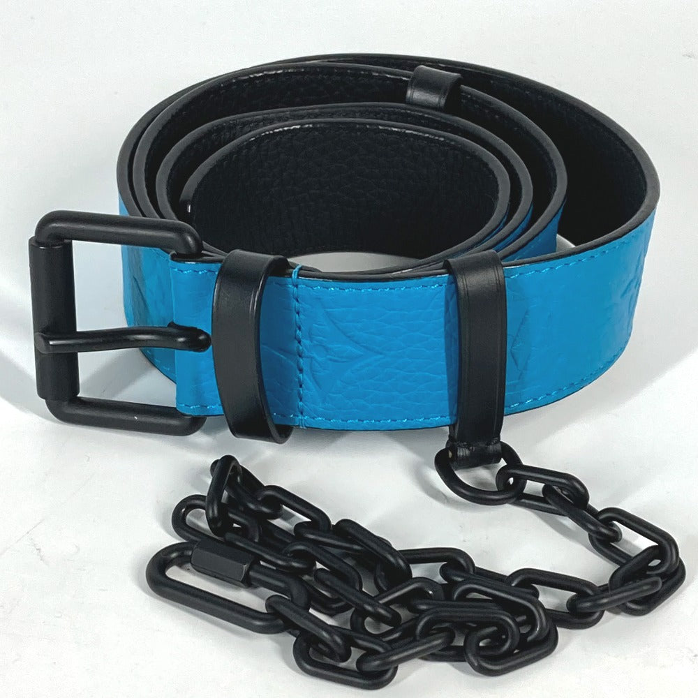 Louis Vuitton MP207T Taurillon Clemence Virgil Abloh Monogram Blue Belt