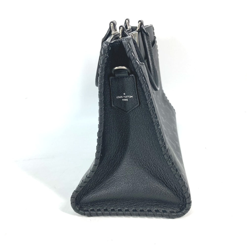 Louis Vuitton M54147 Very Zip Monogram Leather Black Tote Bag