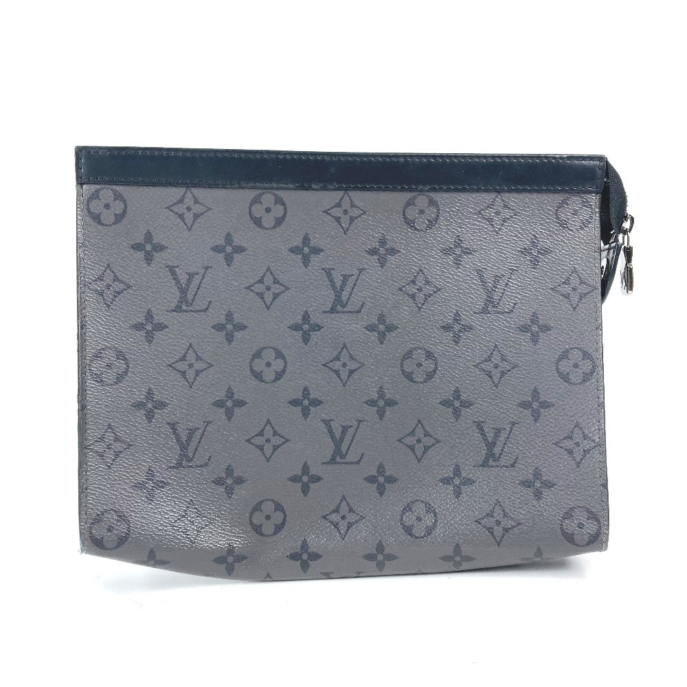 Louis Vuitton M69535 Eclipse Reverse Pochette Monogram Canvas Gray Clutch Bag