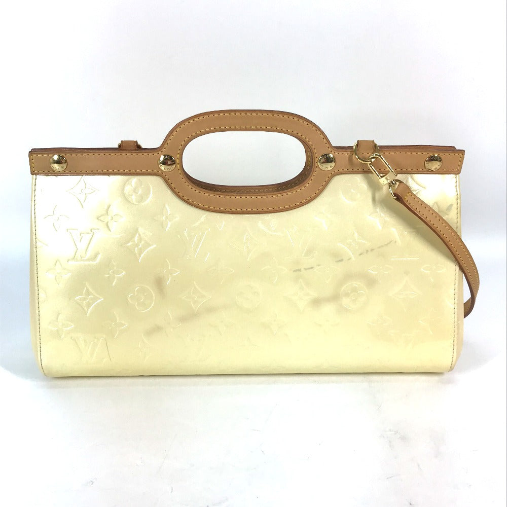 Louis Vuitton M91374 Vernis Roxbury Drive Monogram Canvas White Shoulder Bag