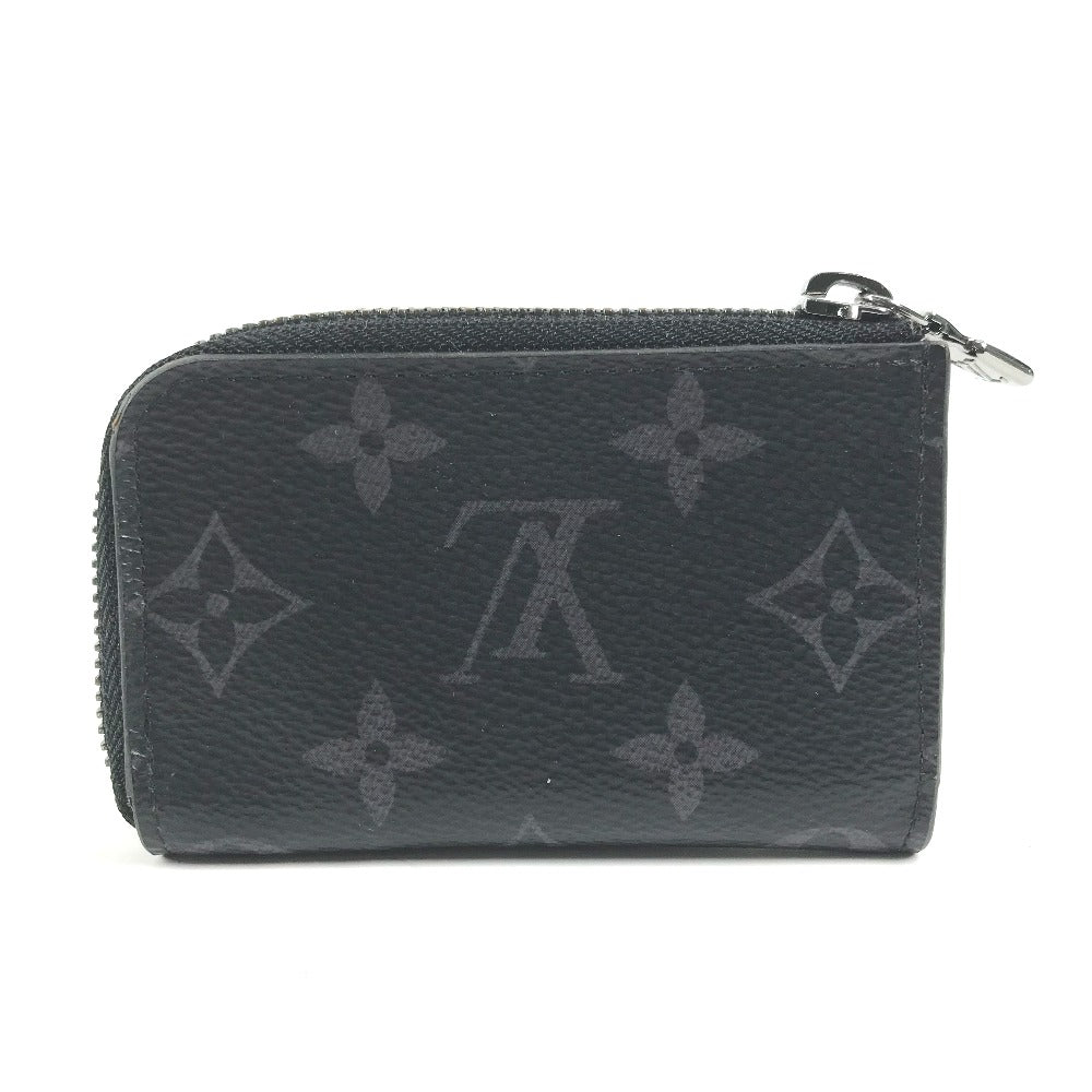 Louis Vuitton Coin M63536 Eclipse Portemonejour Monogram Canvas Black Handbag