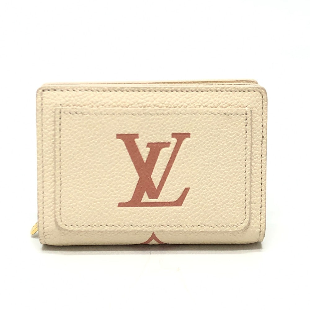 Louis Vuitton Folded M81927 Ann Platt Ann Monogram Leather Beige Wallet Case
