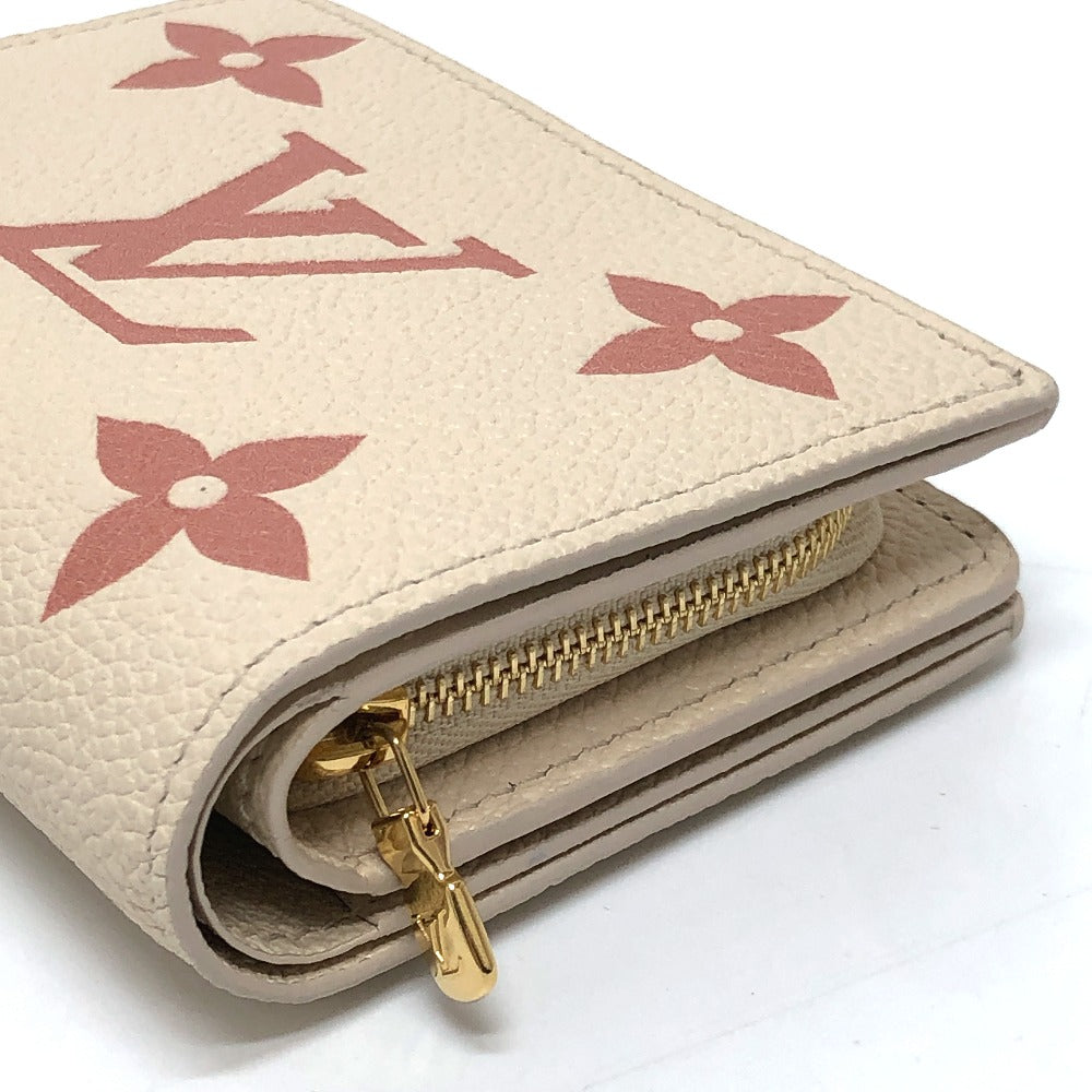 Louis Vuitton Folded M81927 Ann Platt Ann Monogram Leather Beige Wallet Case