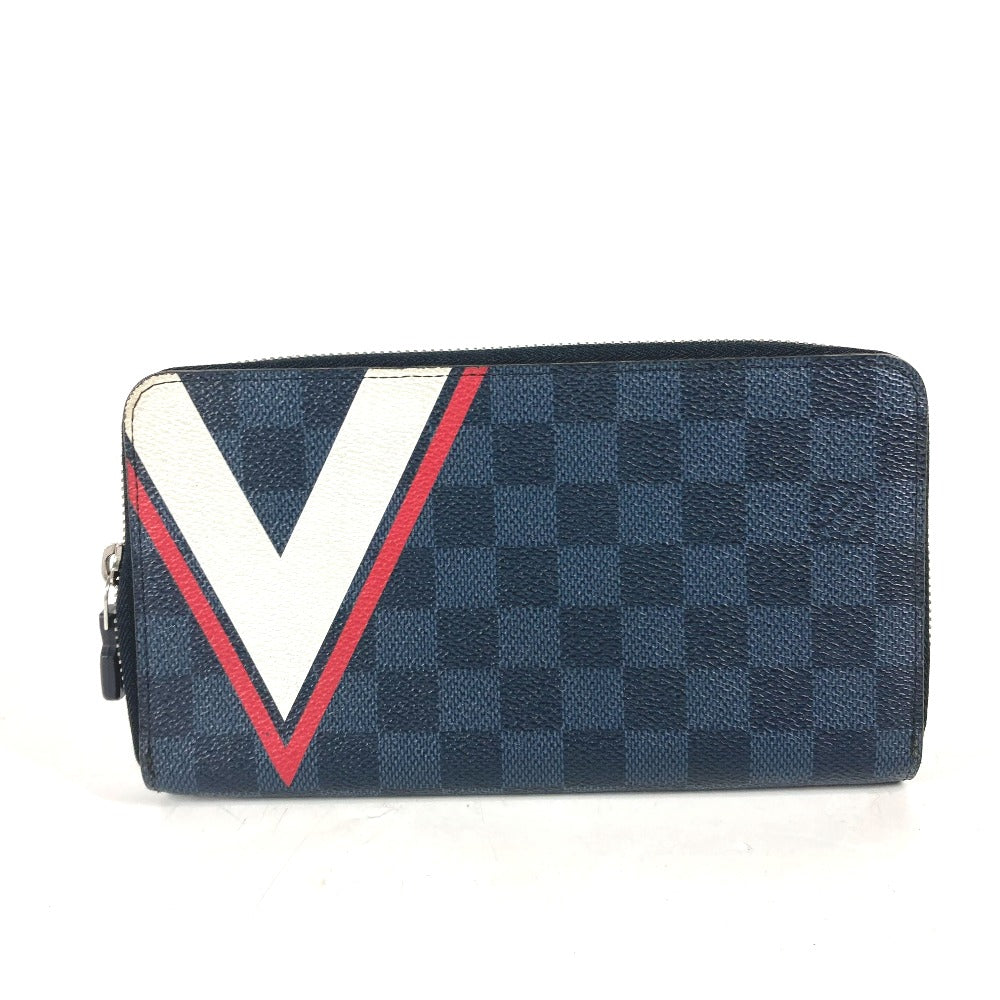Louis Vuitton Long Purse N64013 Damier Cobalt Canvas Navy Wallet Case