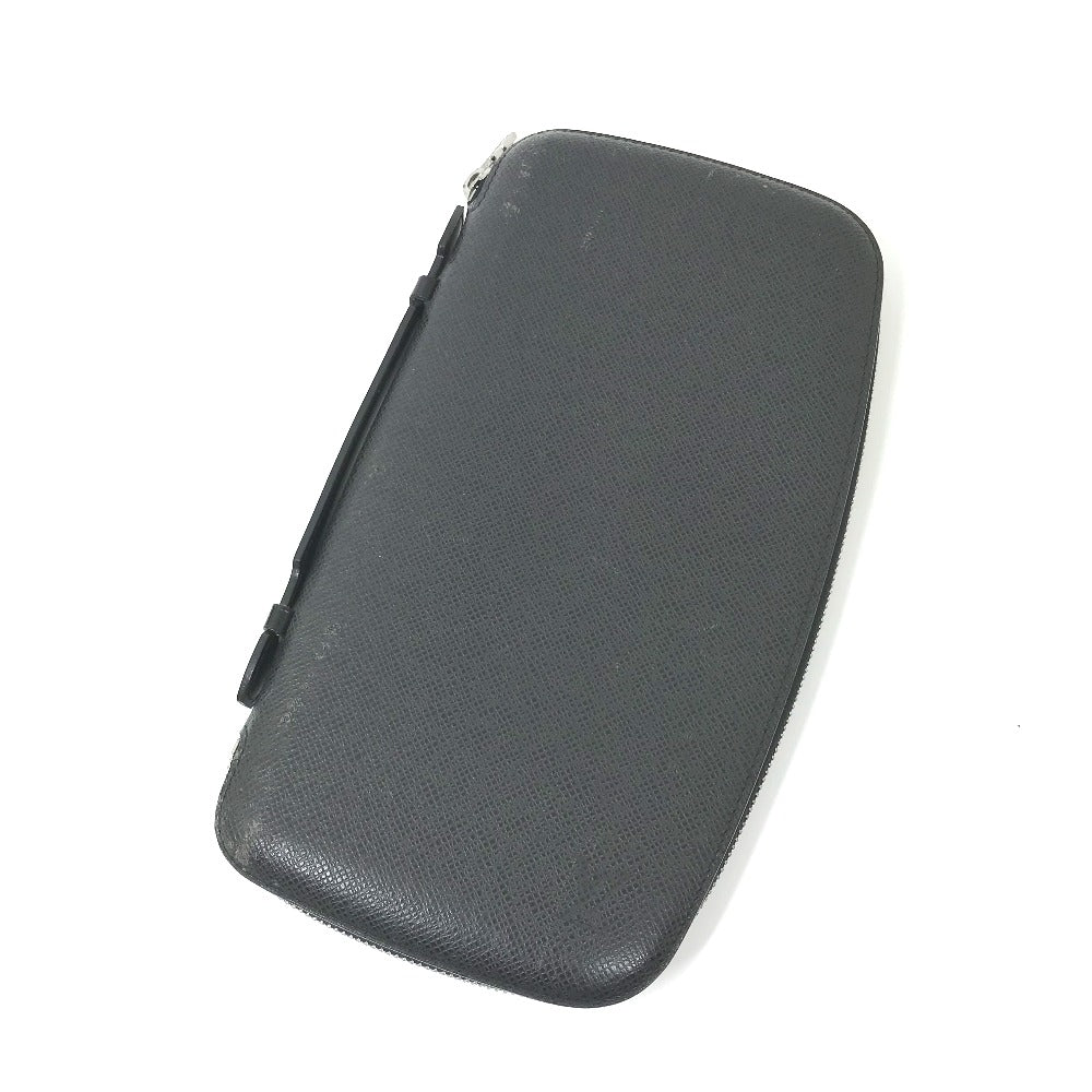 Louis Vuitton Long Purse M30652 Taiga Leather Black Wallet Case Mo 14