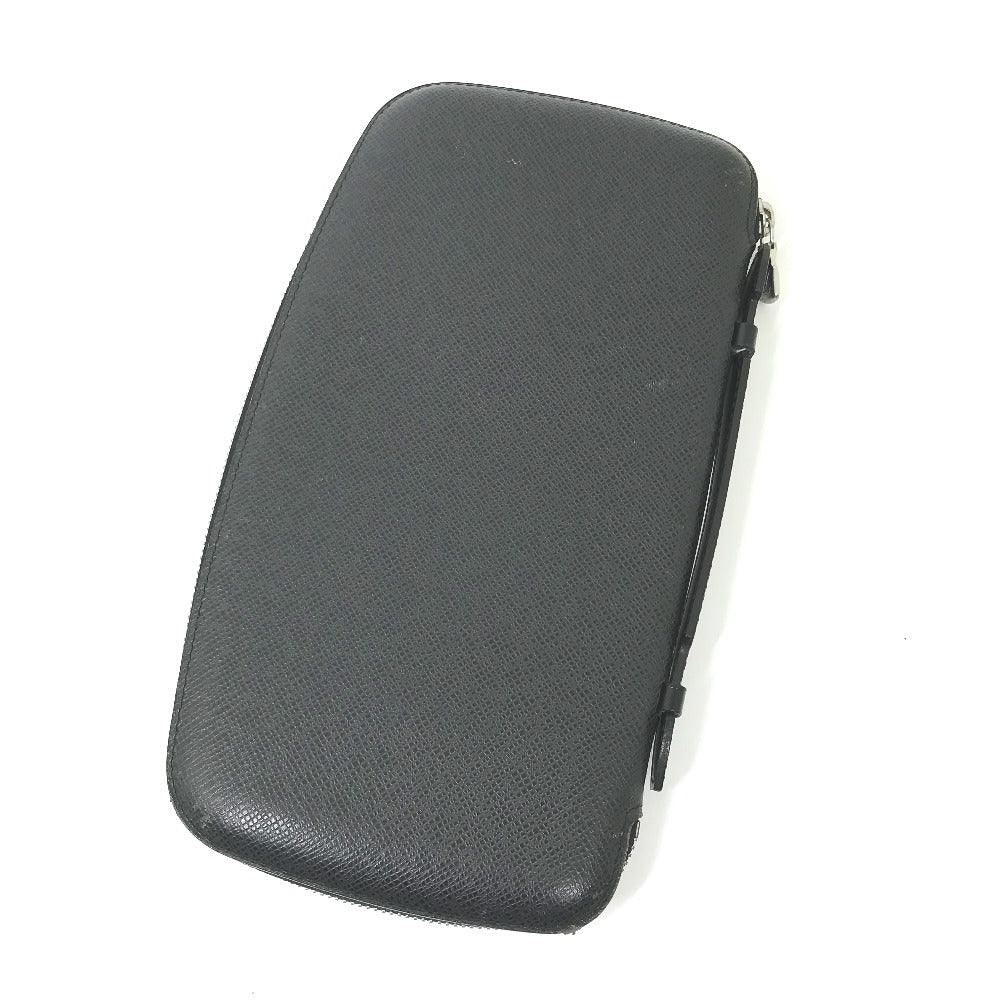 Louis Vuitton Long Purse M30652 Taiga Leather Black Wallet Case Mo 14