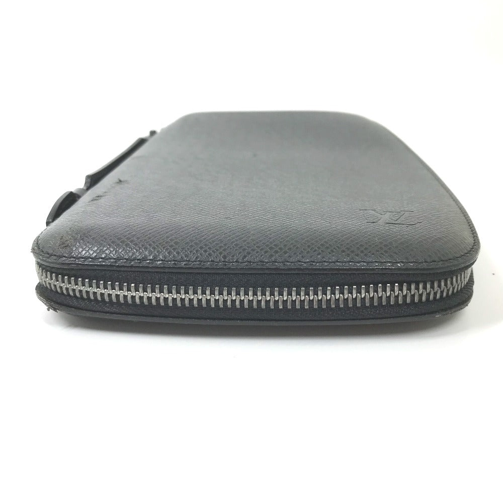 Louis Vuitton Long Purse M30652 Taiga Leather Black Wallet Case Mo 14