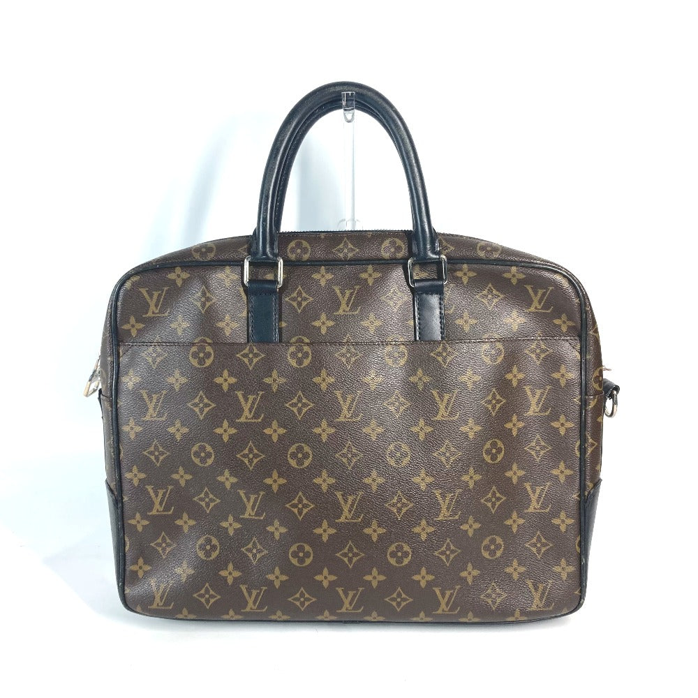 Louis Vuitton Business M56719 macacer Soft briefcase Monogram Leather Canvas Brown Handbag