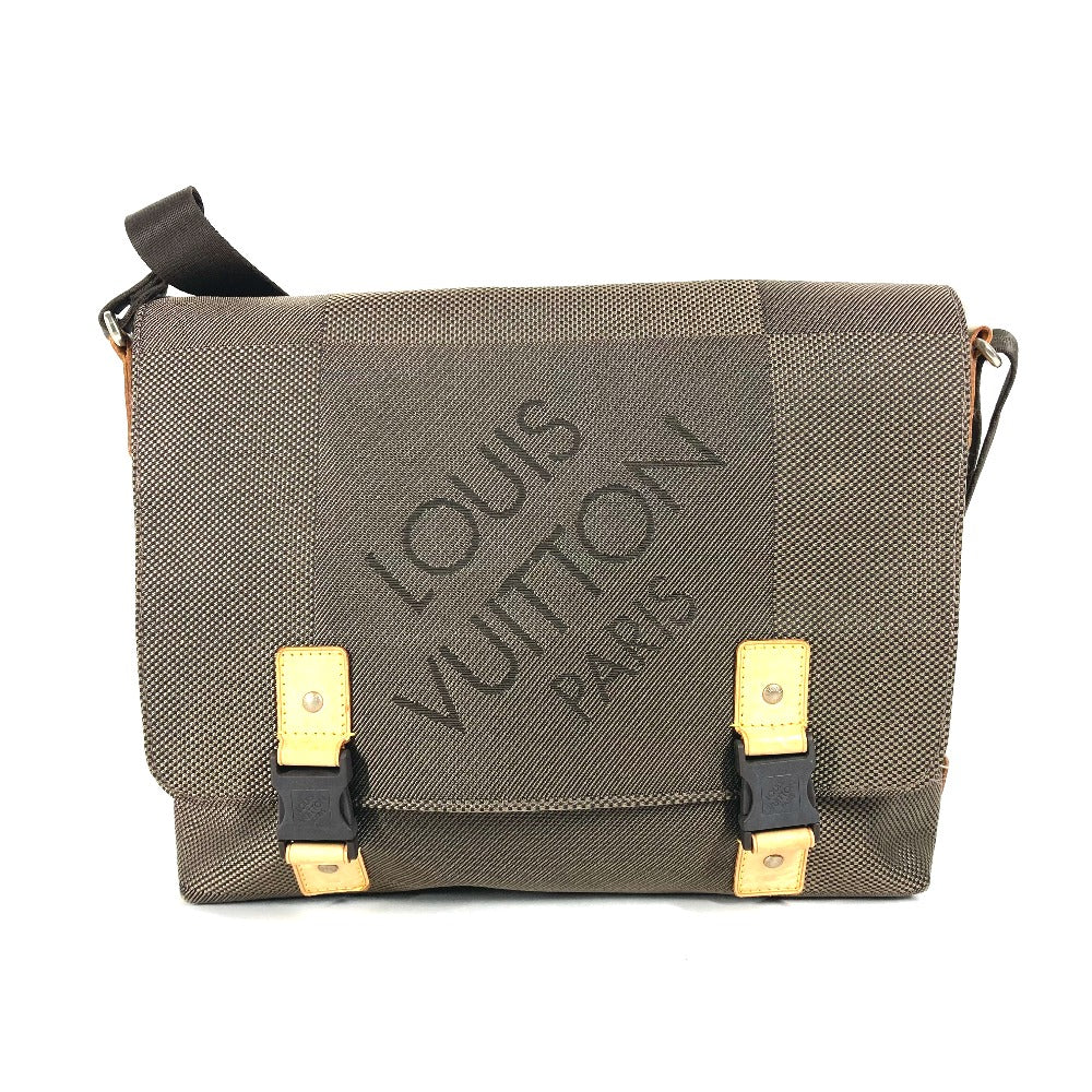 Louis Vuitton M93077 Damier Jean Damier Jean Canvas Khaki Shoulder Bag