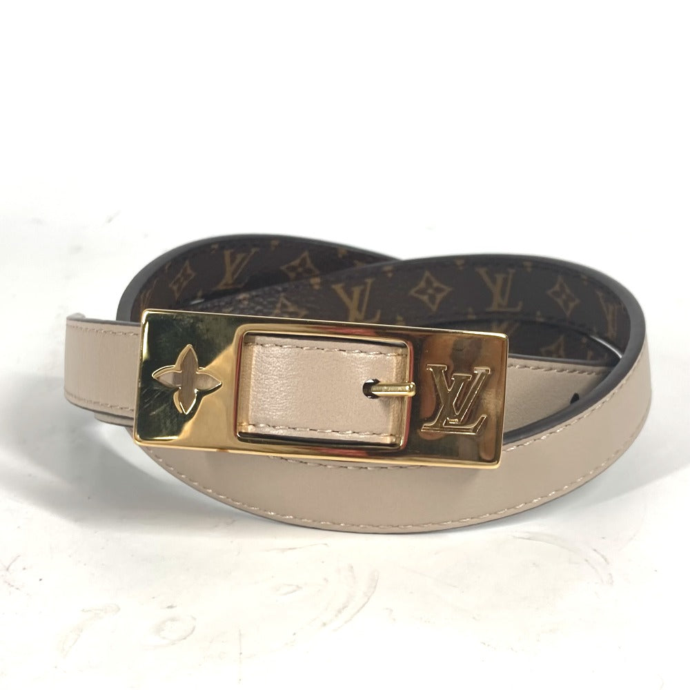 Louis Vuitton M8370Y Duo 18MM reversible 70 Monogram Leather Canvas Brown Belt