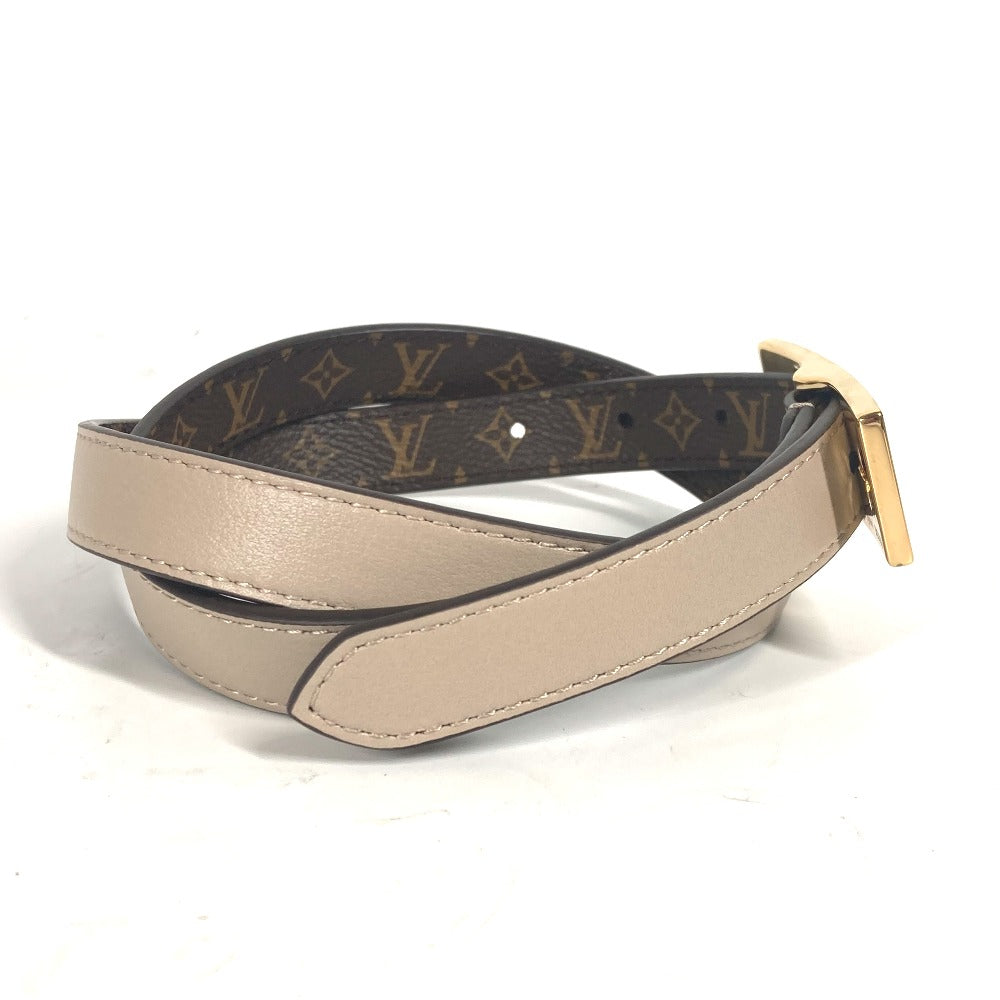 Louis Vuitton M8370Y Duo 18MM reversible 70 Monogram Leather Canvas Brown Belt