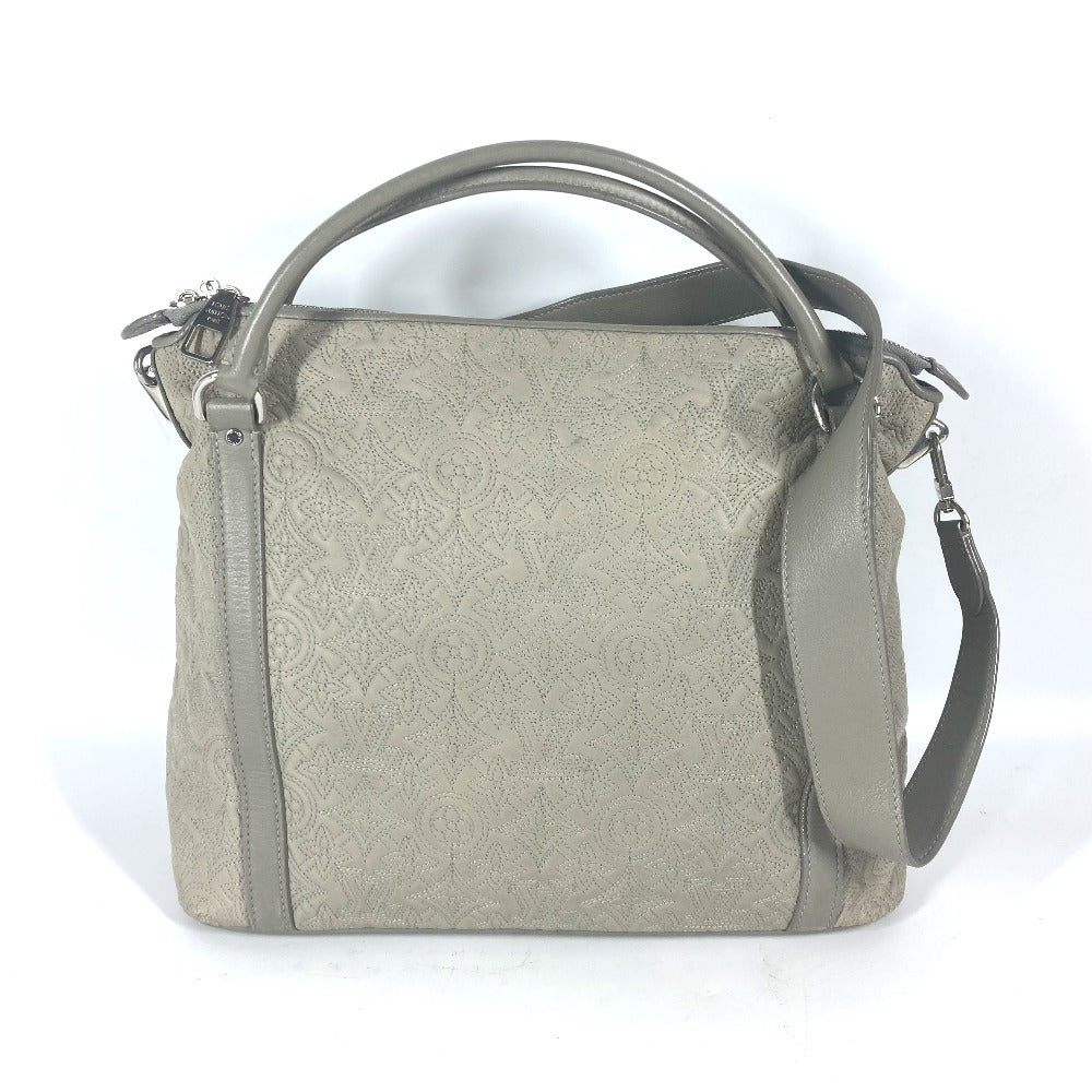 Louis Vuitton M97070 Antia Ixia PM Monogram Leather Gray Tote Bag