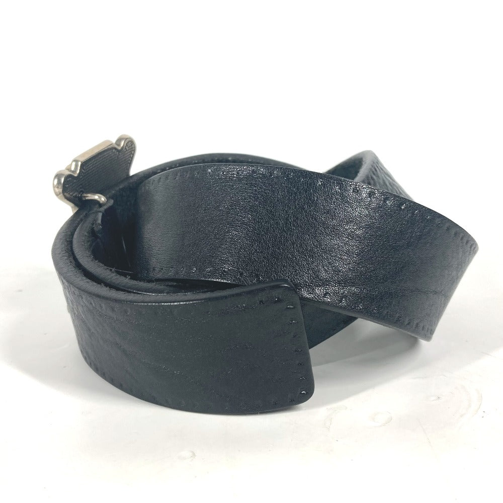 Gucci G buckle 85 Leather Black Logo Belt