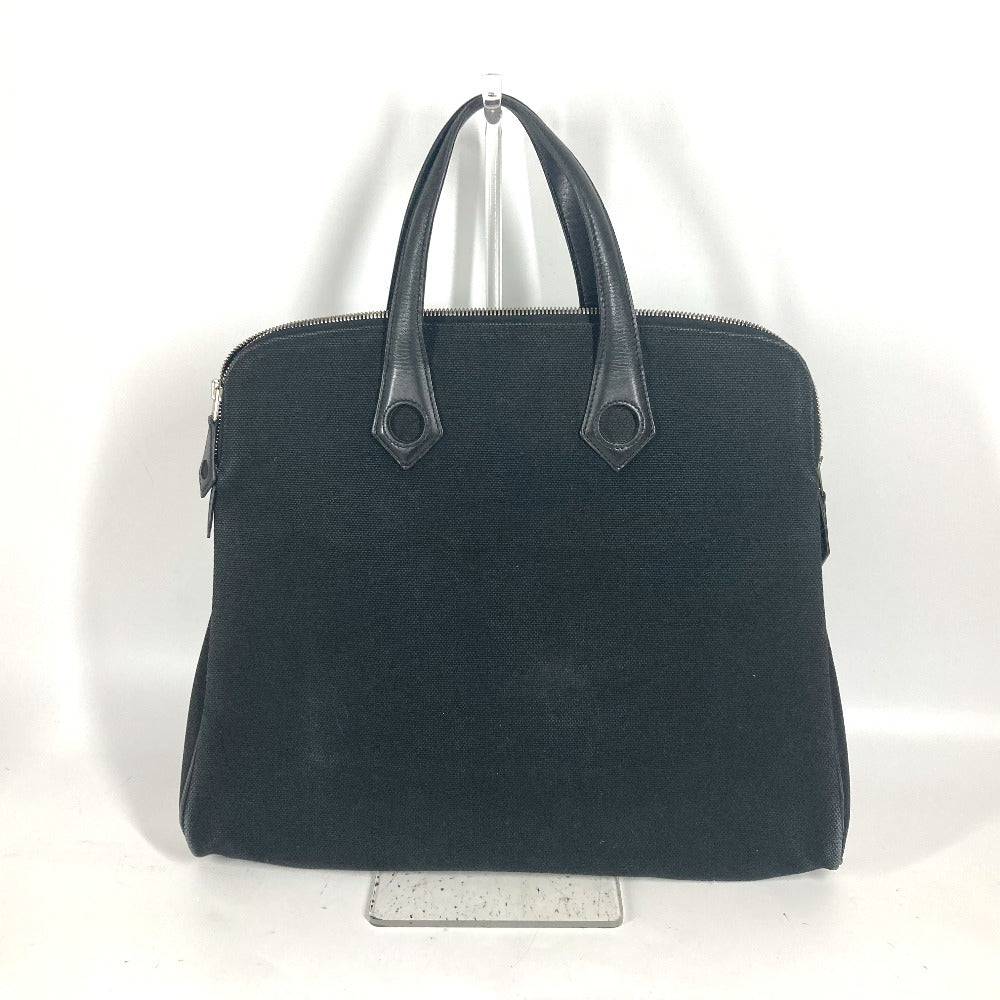 Hermes Handbag Sac Ibou Pm Unisex Unisex Leather Canvas Black Travel Bag