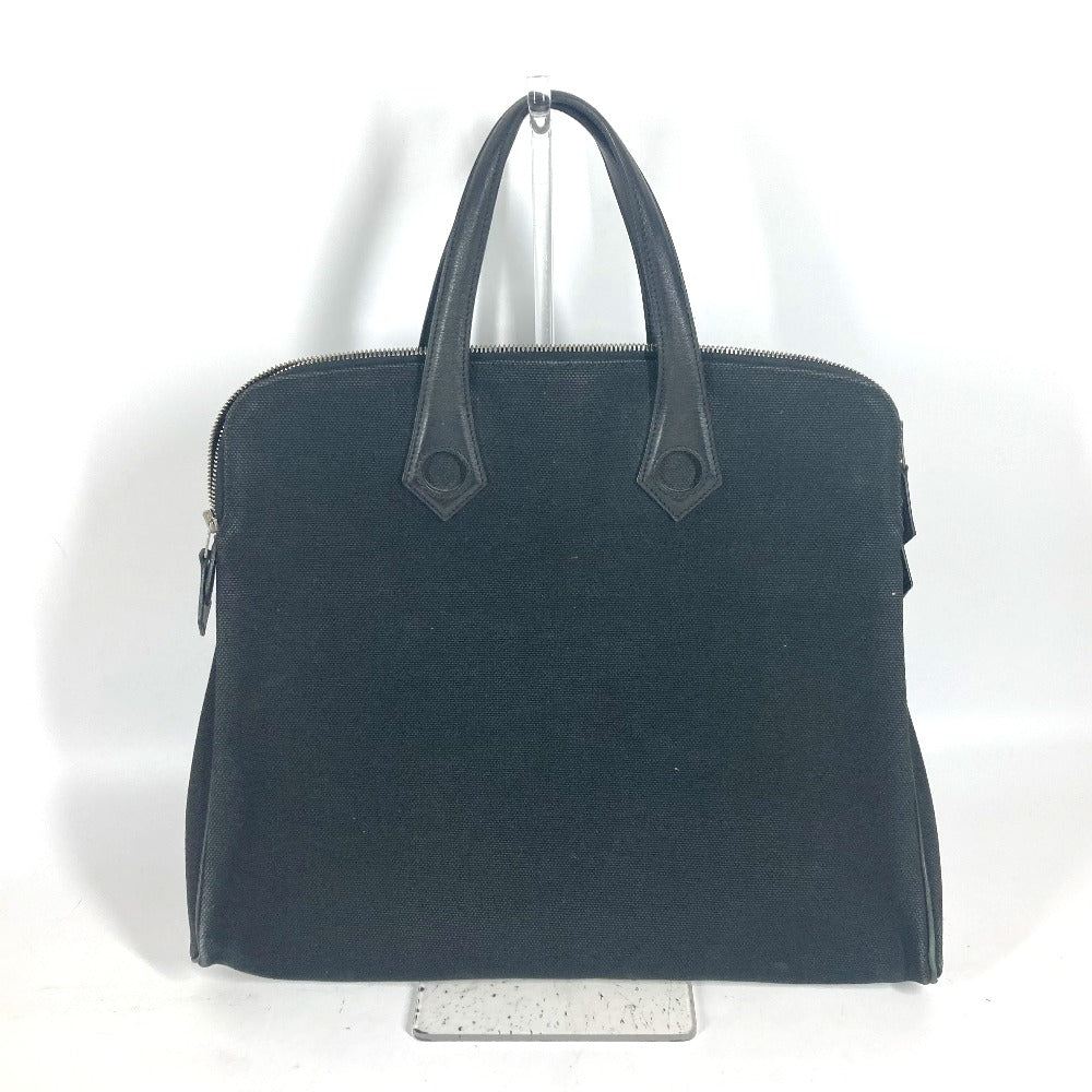 Hermes Handbag Sac Ibou Pm Unisex Unisex Leather Canvas Black Travel Bag