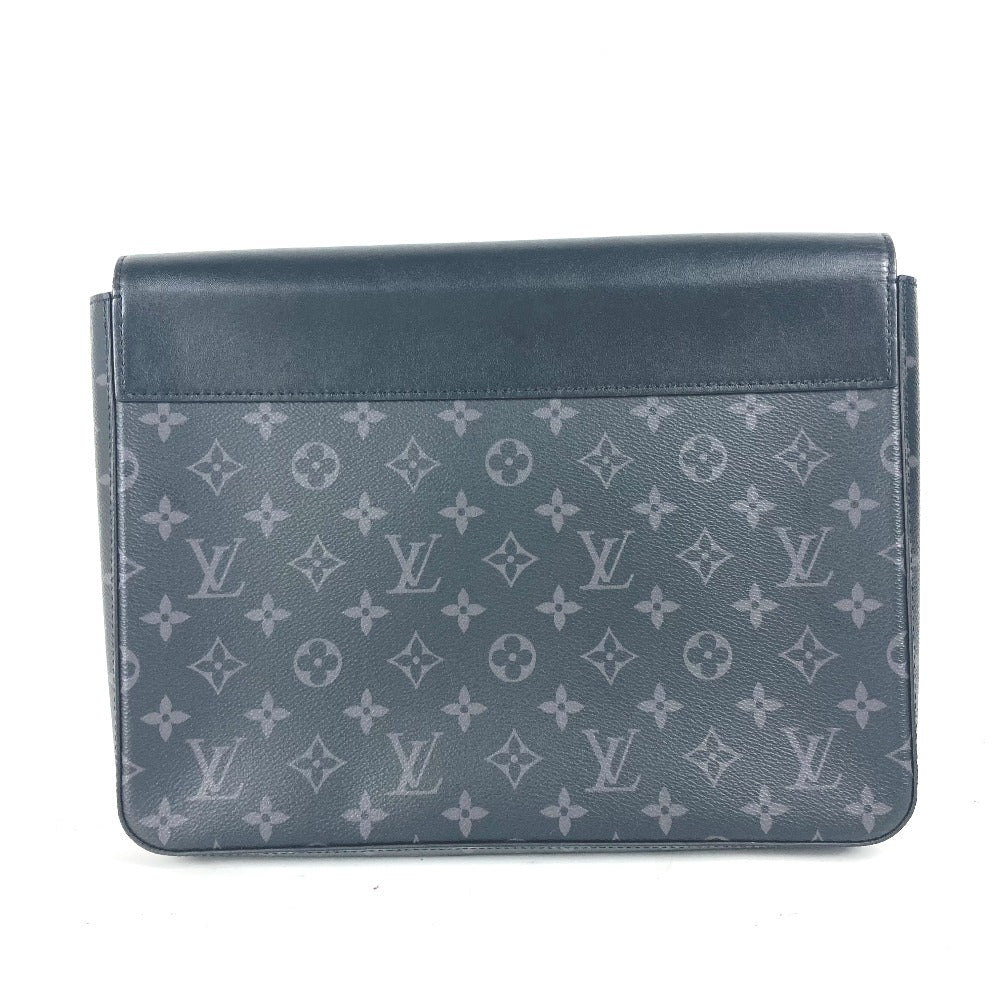 Louis Vuitton M80107 Eclipse Pochette steamer Monogram Canvas Black Clutch Bag