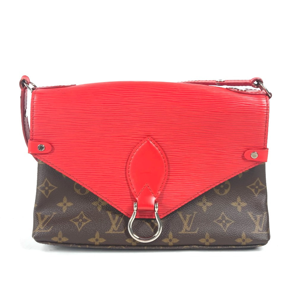 Louis Vuitton M44031 Epi Saint-Michel Monogram Leather Canvas Red Shoulder Bag