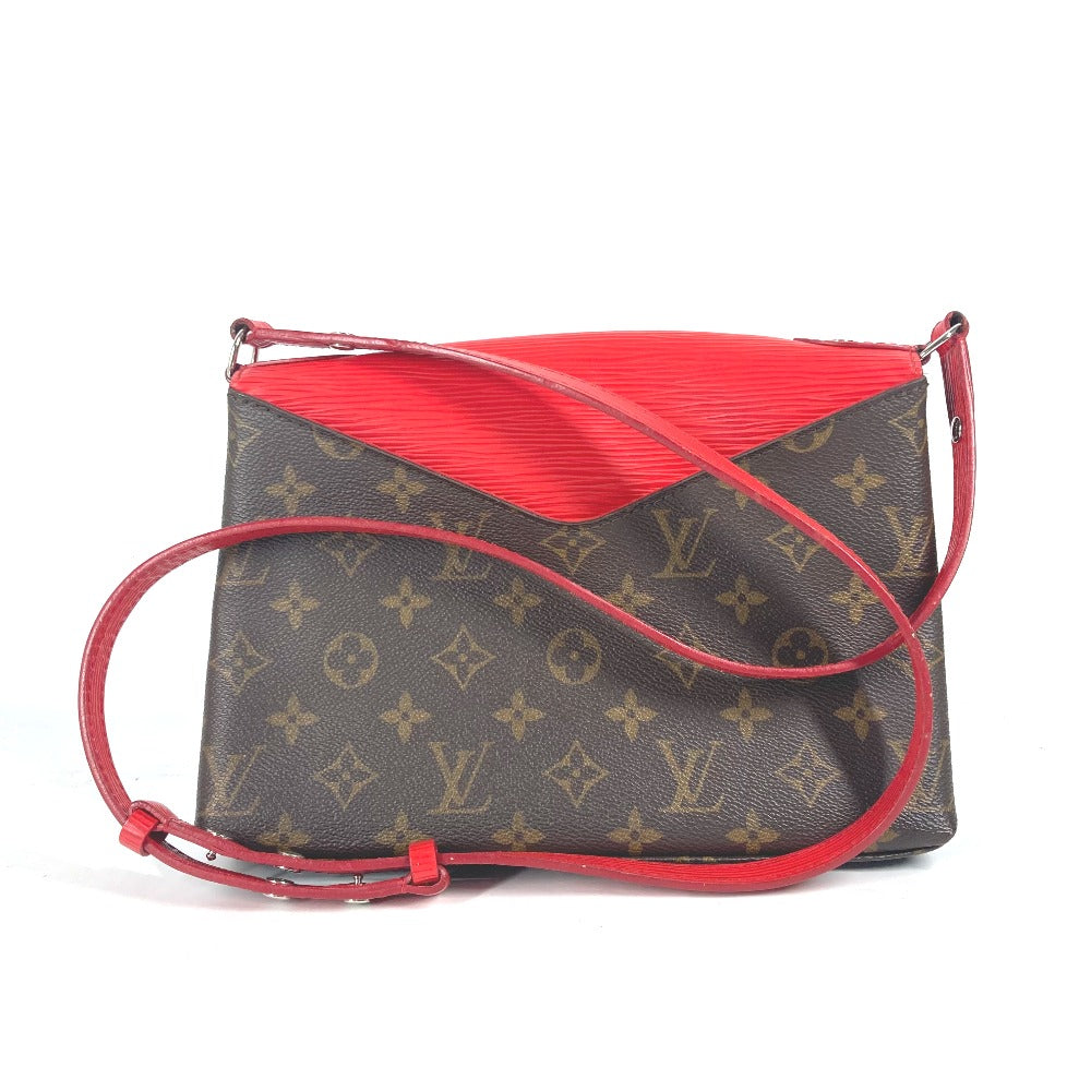 Louis Vuitton M44031 Epi Saint-Michel Monogram Leather Canvas Red Shoulder Bag