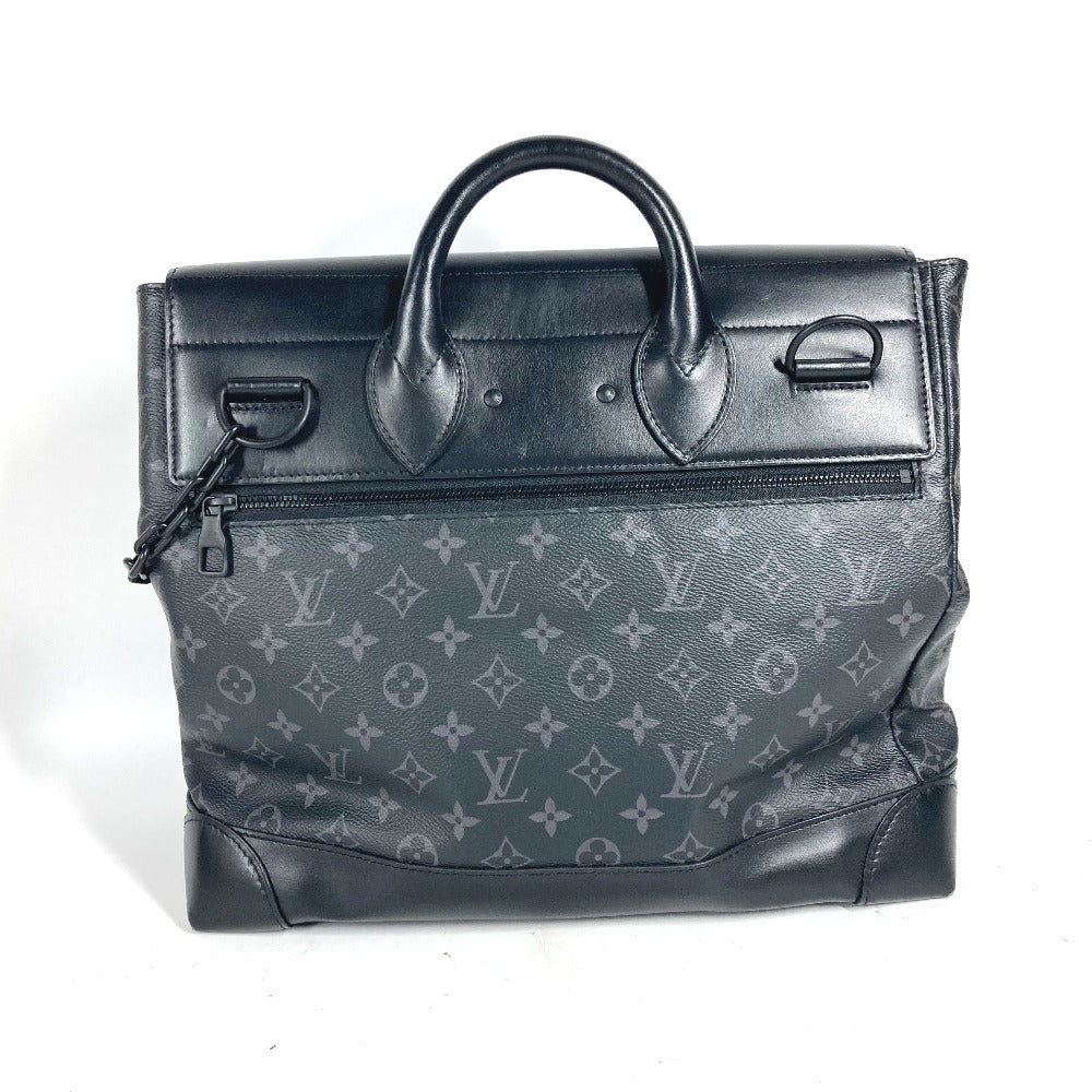 Louis Vuitton M44731 Eclipse Steamer PM Monogram Canvas Black Handbag