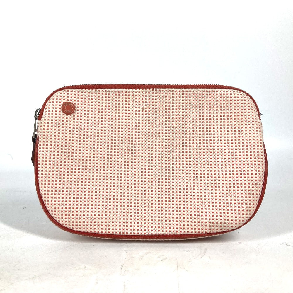 Pouch Cotton Orange Type Pouch "Echappé" Handbag Travel Bag
