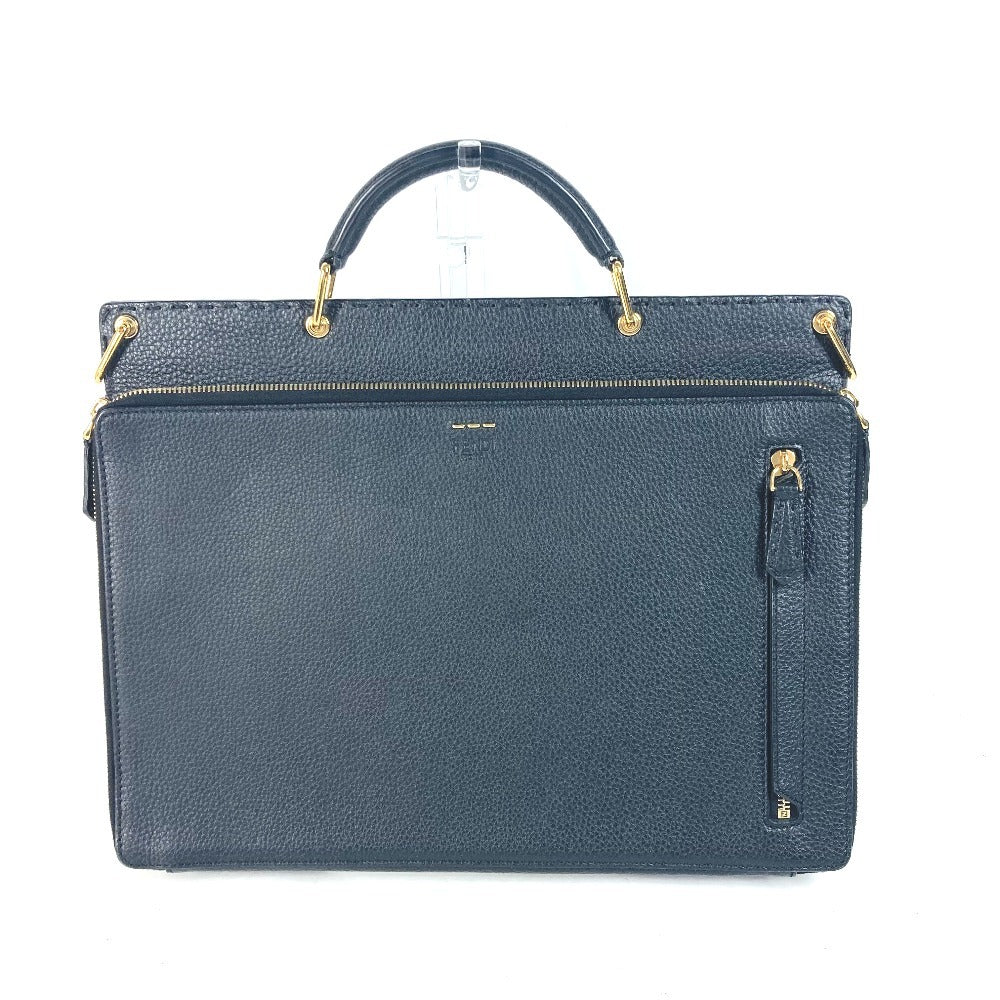 Fendi Business Bag 7Va462 Bag Handbag Tote Bag Briefcase Leather Black